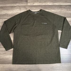 Columbia Men Titanium Omniwick Hunter Green Tight Knit Pullover Sweater XXL